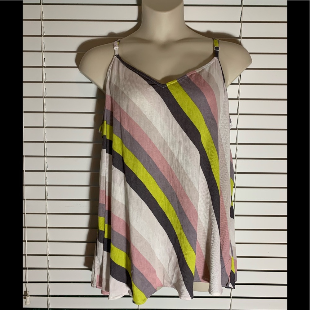 NWT Sophie Striped Crinkle Gauze top